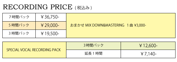 料金表
